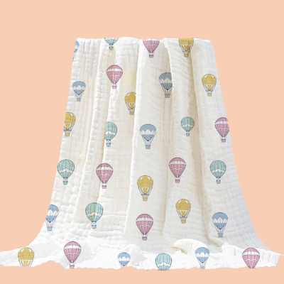 младенец печатания 100%Cotton Swaddle сплетенный отдых случайное 40S женщин 3 слоя младенцы покрывают одеяло крепируют ткань Guze