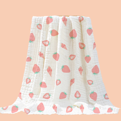 младенец печатания 100%Cotton Swaddle сплетенный отдых случайное 40S женщин 3 слоя младенцы покрывают одеяло крепируют ткань Guze