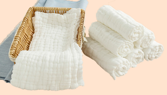 Разнослоистый крепируйте четырехслойную Striped ткань марли Swaddle крышка ухода одеяла