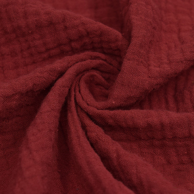 4 слоя 125-130GSM Crinkle ткань марли ткани марли красная