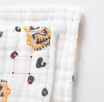 Здоровая пряжа 100% хлопок 40S Swaddle ткань марли 3 слоя