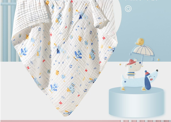 Животная печатая органическая ткань марли хлопка Swaddle обруч для Newborn устойчивого