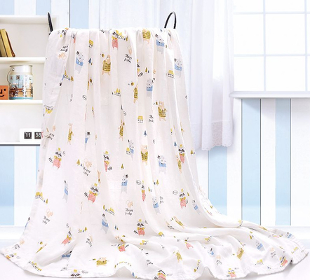 Расчесываемый свет волокна - розовый голубой муслин Swaddle ткань двором 110GSM