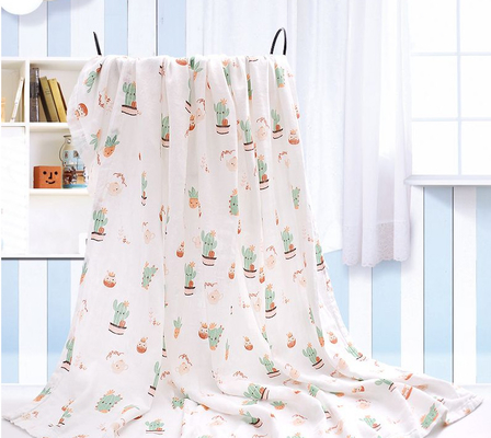 Расчесываемый свет волокна - розовый голубой муслин Swaddle ткань двором 110GSM
