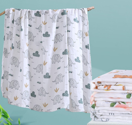 Ткань марли crinkle 100% хлопок 120GSM двойная отсутствие агента Fluoscent