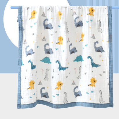 Младенец ткани марли 4 слоев 100% хлопок 40S Swaddle напечатанный мультфильм одеяла