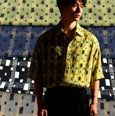 100% Хлопок в Клетку 130gsm Ткань для Модной Рубашки, Клетчатая Ткань, Художественные Смеси