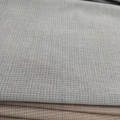 Ткань для костюмов TR 240 г/м² с тонким клетчатым узором - 85% полиэстер, 11% вискоза, 4% спандекс, ткань для униформы